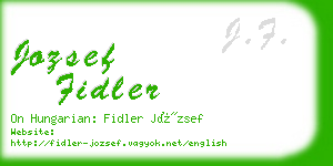jozsef fidler business card